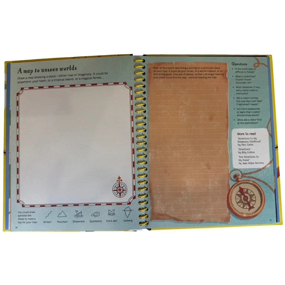 Usborne Write Your Own Poems Activity Book‎ Hardcover Spiral Bound 9780794547783
